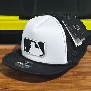 MLB SnapBack Hats Black And White foam Trucker Hat